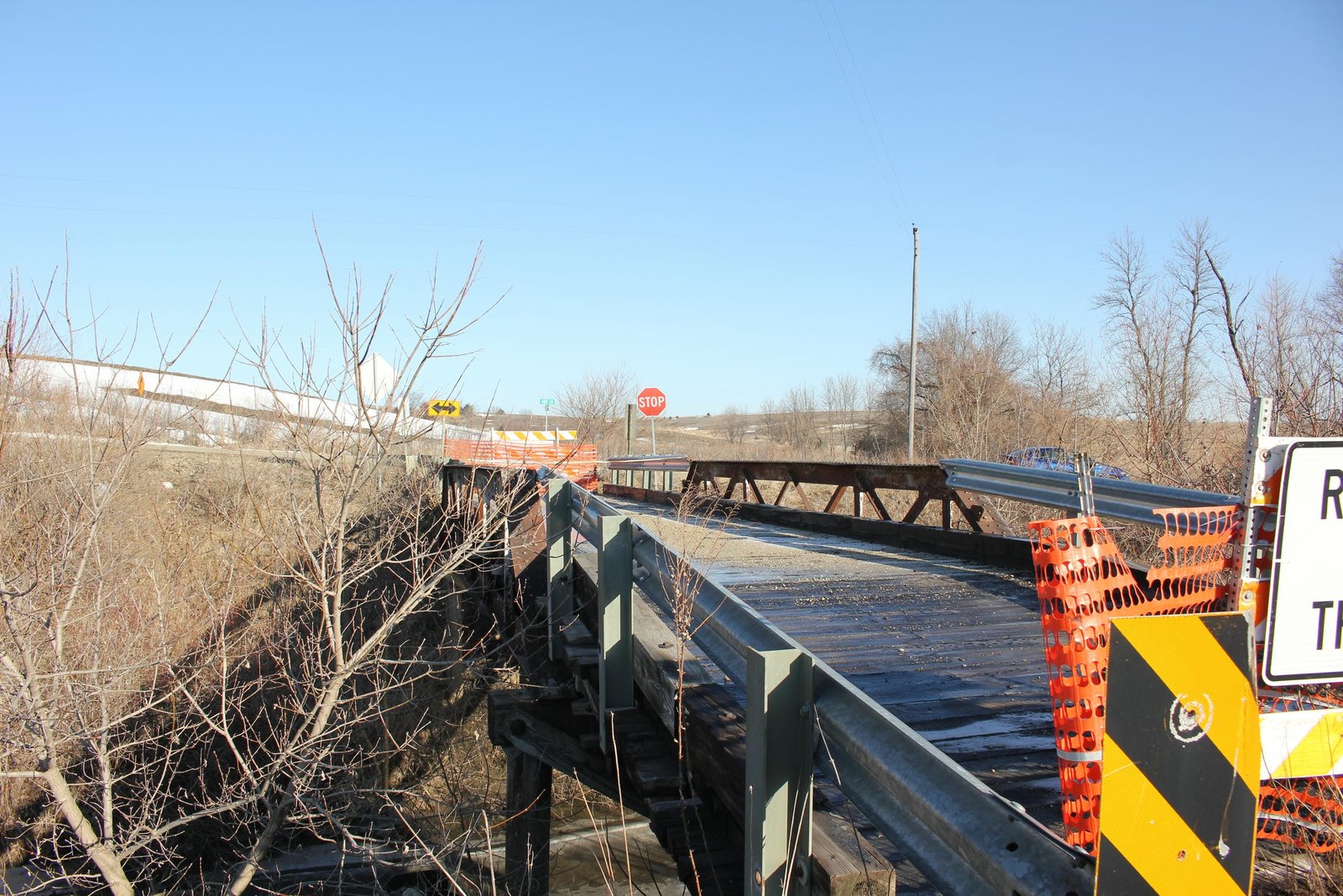 Looking south